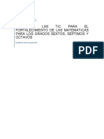 Uso de Las Tic para El Fortalecimiento de Las Matematicas