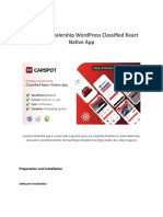 Carspot - Dealership Wordpress Classified React Native App: Preparation and Installation