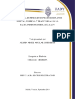 Tesis Prevalencia de Maloclusiones en Los Planos Sagital, Vertical y Transversal en La Facultad de Odontologia UADY