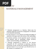 Unit 3.1 - Materials Management