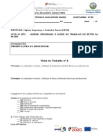 Ficha de Trabalho N.º 3 Sobre Sinalética