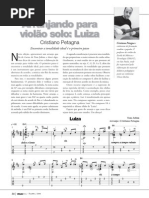 Partitura Luiza - Tom Jobim - Arranjo Violão Solo Cristiano Petagna