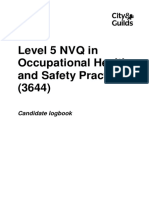 Silo - Tips Level 5 NVQ in Occupational Health and Safety Practice 3644 Candidate Logbook