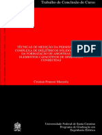 Técnicas de Medição Da Permissividade Complexa de Dielétricos Sólidos Através Da Formatação de Amostras Como Elementos Capacitivos de Dimensões Conhecidas