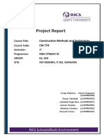 Project Report: Rics Schoolofbuilt Environment