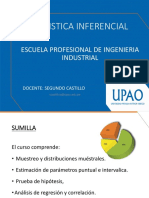 Estadistica Inferencial: Escuela Profesional de Ingenieria Industrial