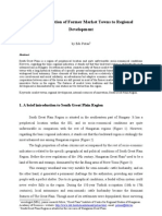 The Contribution of Former Market Towns To Regional Development