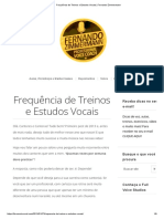 Frequência de Treinos e Estudos Vocais - Fernando Zimmermann