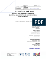 Metodologías de Análisis de Riesgo Documento Soporte: Guía para Elaborar Planes de Emergencia Y Contingencias