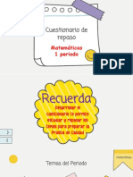 Cuestionario de Repaso Matemáticas 1 Periodo