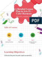 A Detailed Lesson Plan in Arts IV - Color Harmony: Hipolito, Mariella