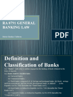 Ra 8791 General Banking Law: Maria Ginalyn Calderon