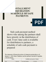 Installment Liquidation: Schedule of Safe Payments