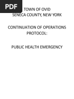 Town of Ovid, New York CONTINUATION OF OPERATIONS PROTOCOL