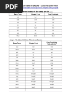 Irregular Verbs in Groups