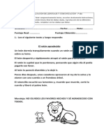 Evaluacion Lenguaje y Comunicacion 1deg Ano