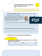 Evaluacion Diagnostica Comunicacion - 4 Grado