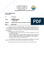 Memo Preparation of WHLP Cum Contextualization - Localization