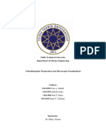 Metallographic Preparation and Microscopic Examination