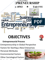 Course Code:8503 Unit # 01: Entrepreneurship