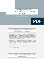 As 6 Dimensões Da Burocracia Max Weber