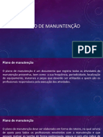 Plano de Manutenção