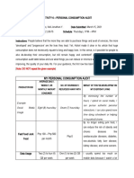 Personal Consumption Audit