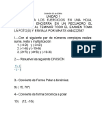 Examen Algebra Unidad 1