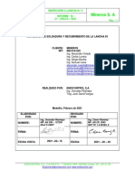 Mineros S. A: Inspección A Lancha N.º 3 Informe N.º 21 - 003J12 - IG01