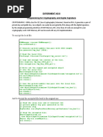 To Encrypt The Local File:: Experiment No 8 Programming For Cryptography and Digital Signature