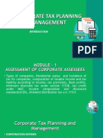 Corporate Tax Planning and Management Module 1.