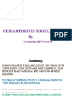 Periarthritis Shoulder By: DR - Sindhu.MPT (Ortho)