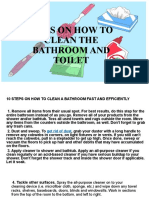 Ways On How To Clean The Bathroom and Toilet