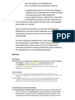 Rol de Los Enfoques Curriculares y Competencias Fundamentales en Tiempos de Emergencia Nacional