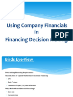 Using Company Financials in Financing Decision Making