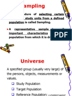 Sampling: Selecting Certain Number of Study Units From A Defined Population