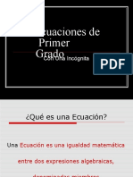 Ecuacion de Primer Grado 1