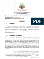 016-2021 - Parecer - Suspensão Contrato Transporte Escolar