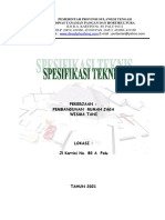 SPESIFKSKAK Dan RK3 PEMBANGUNAN RUMAH PENJAGA WISMA TANI DAN TPA