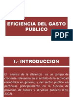 Eficiencia Del Gasto Publico