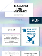 SDG 16 and THE Pandemic: "From The New Normal To The Better Normal"