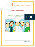 1° Manual BPM Higiene Del Personal