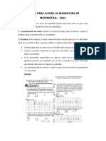 Pautas para Matemática 