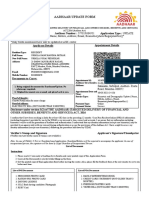 Aadhaar Update Form