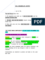 Cell Organelles - Notes Cell Theory Cells Are The Basic Unit of Life. The Cell Theory States That