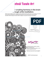 Mehndi Tangle Art: A Guide For Creating Harmony in The Brain Through Artful Meditation