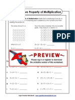 Distributive Property of Multiplication: Super Teacher Worksheets