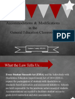 Accommodations & Modifications in The General Education Classroom