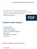 Memorial Healthcare System (Hollywood, Florida) Program: - Within 5 Years Is Preferred