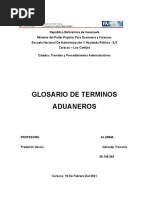 Glosario Aduanero